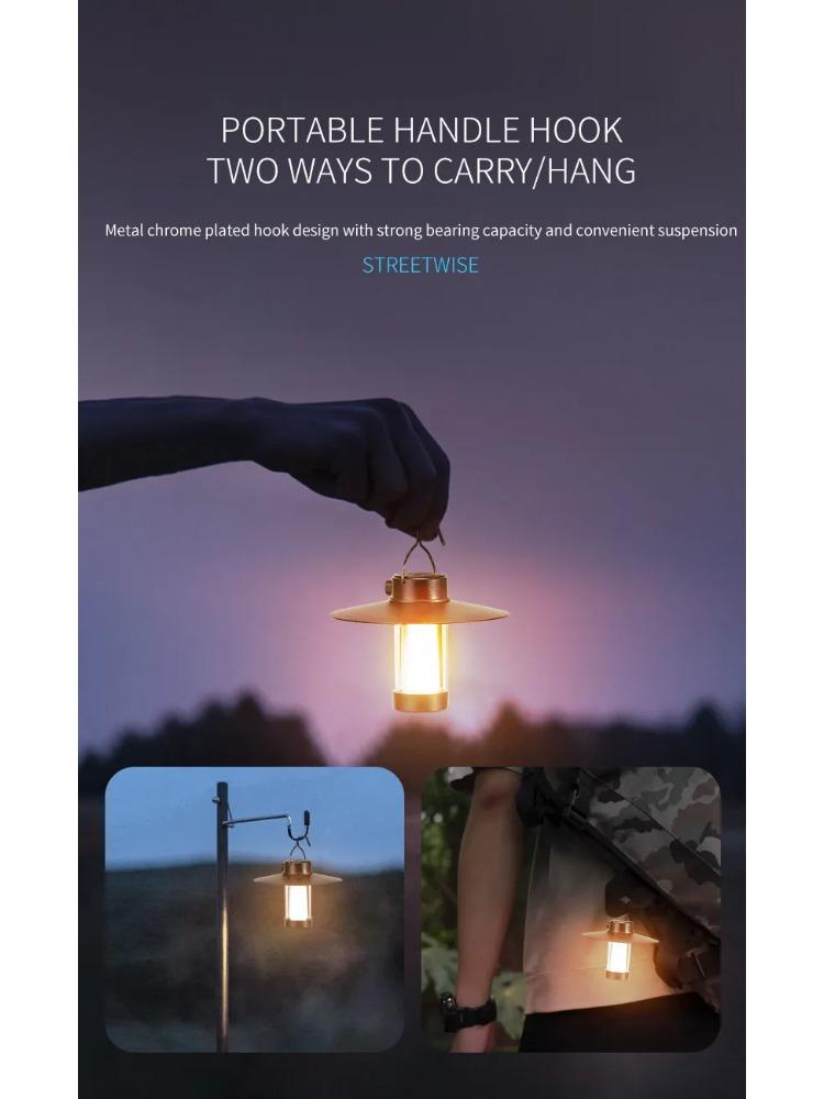 LED Camping Tent Lights Magnet Emergency Light Type-c Charging Camping Lantern Dimmable Hanging Lights for Outdoor Travel