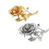 Vintage Übertriebene Metallrose Blume Große Brosche Für Frauen Europa Und Amerika Persönlichkeit Party Schmuck Accessoires