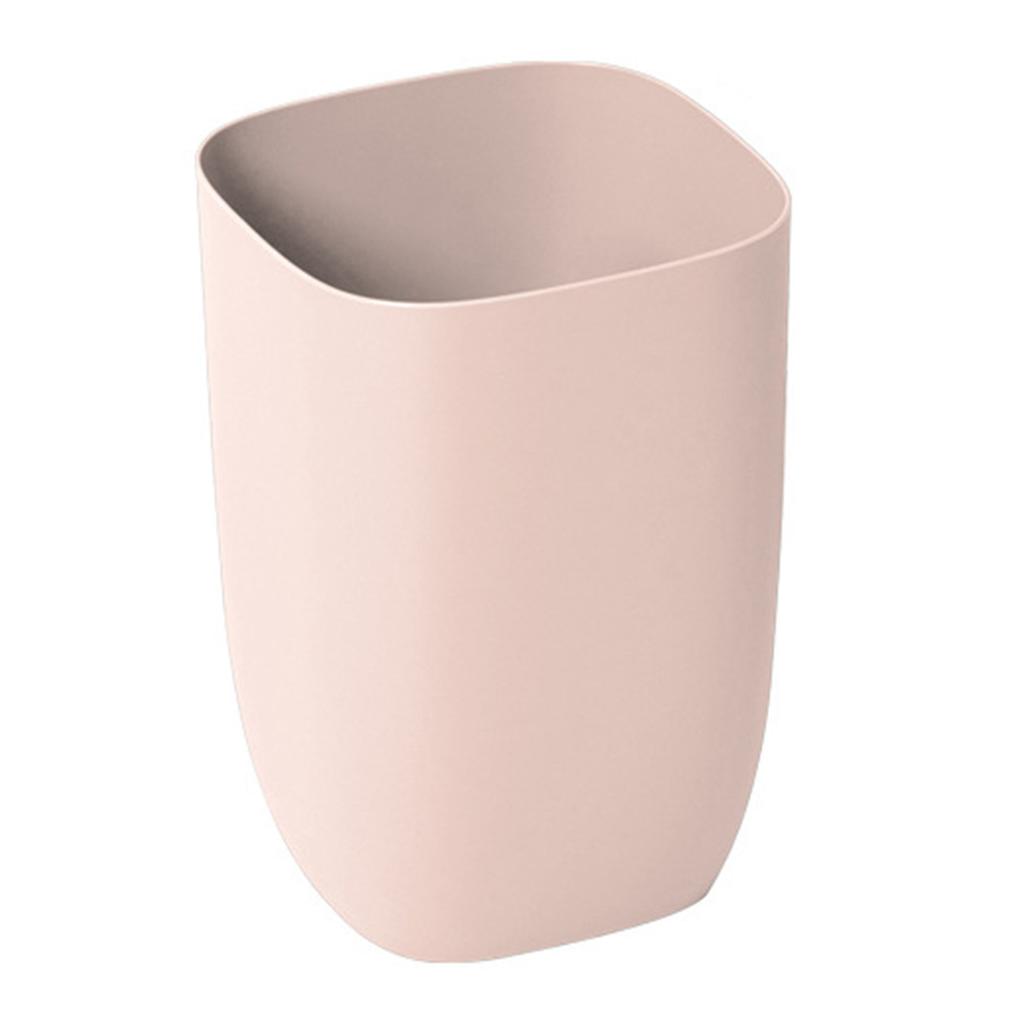 T02C!Bathroom Trash Bin Small Office Can Plastic Waste Paper Rubbish Bin Modern Bin For Bathroom Bedroom Living Room
