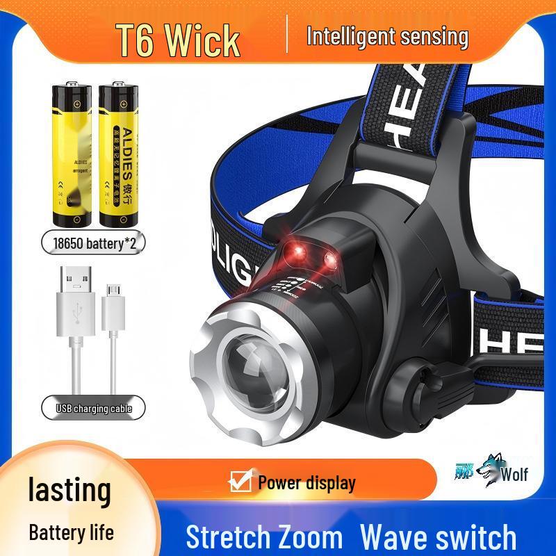 Lilang T6 LED Zoomable Rechargeable Headlamp