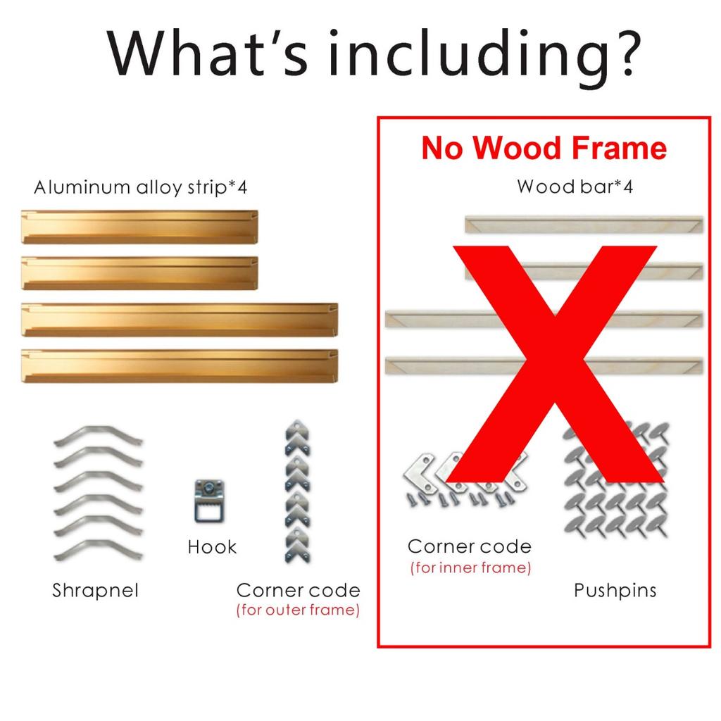 HOMZY 8 Renk 40x50 30x40cm Tuval Resim Metal Alüminyum Dış Çerçeveler Yağlı Boya Sanat Eseri Duvar Sanatı Fotoğraf Poster Ev Dekorasyonu