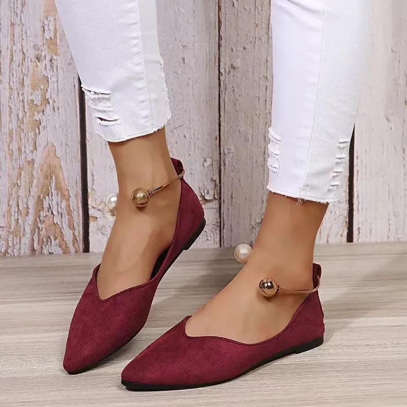 Women Flats New Shoes Classic Solid Color Round Toe Women Loafers Autumn Casual Solid Color Shallow Mouth Shoes for Women