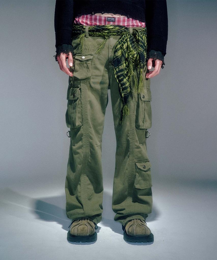 Beikeonteuakaibeu Men Scottie Semi Boots Cut Pants Khaki