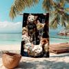 Wild Bears Mountain Forest Soft Beach Towel Outdoor Camping Vacation Swimming Beach Towel Outdoor Absorbent Bath Towel Blanket A6
