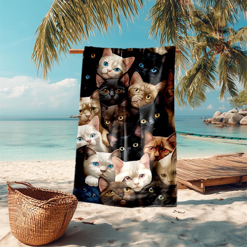 Wild Bears Mountain Forest Soft Beach Towel Outdoor Camping Vacation Swimming Beach Towel Outdoor Absorbent Bath Towel Blanket A6