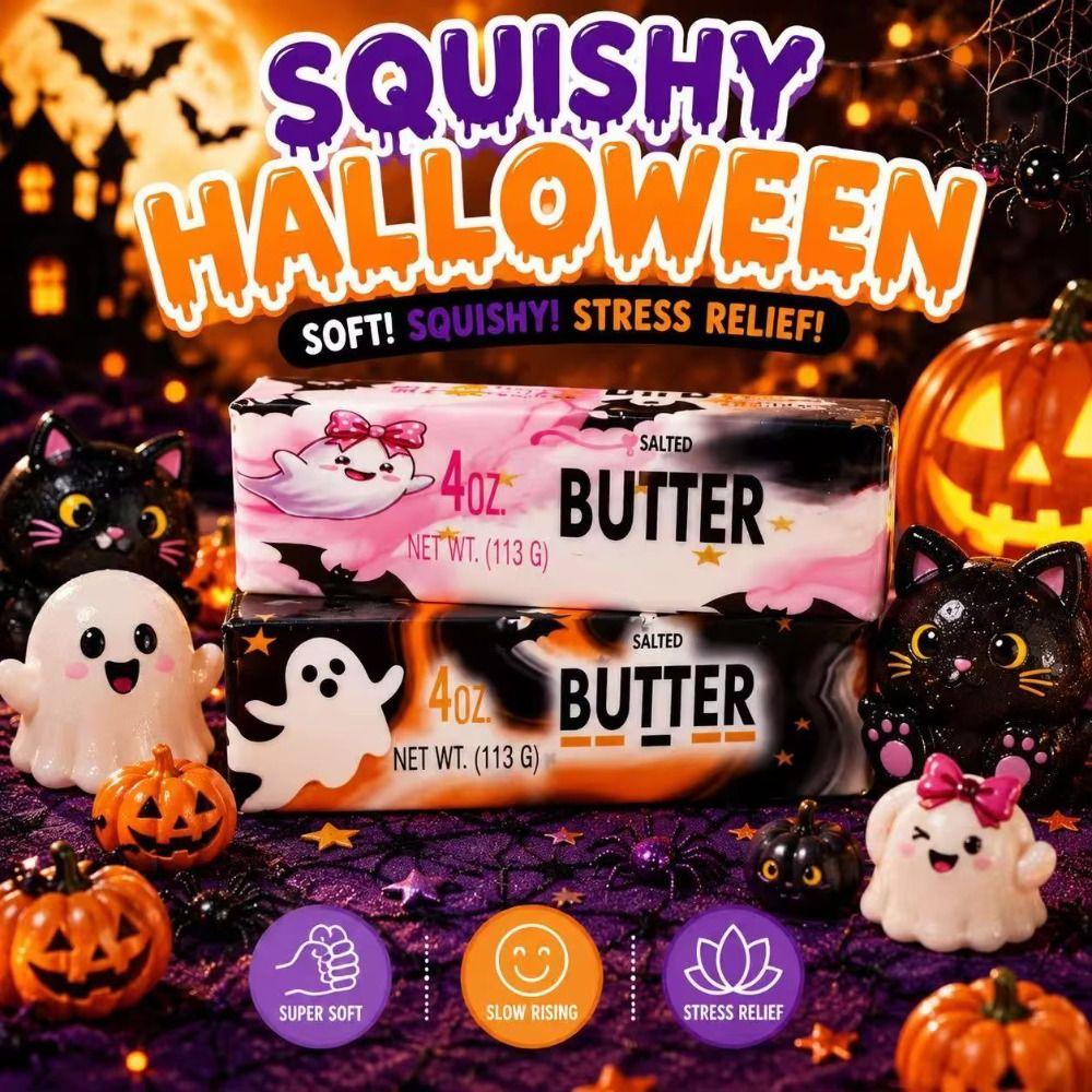 Colorful Slow Rising Butter Stick Squishy Ultra-Soft Fidget Decompression Toy  HalloweenEdition