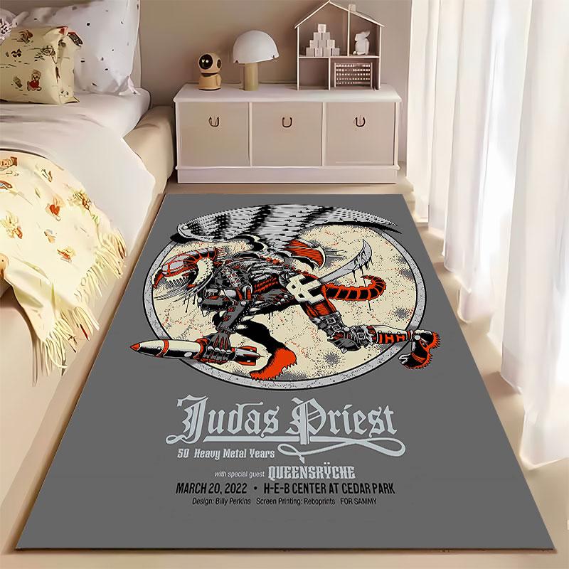 "Judas Priest Metal Art Carpet" suitable as a non-slip mat for the living room or bedroom sofa