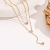 Elegant 18K Plated Titanium Steel Cross Necklace for Women - Light Luxury Clavicle Chain That Resists Fading