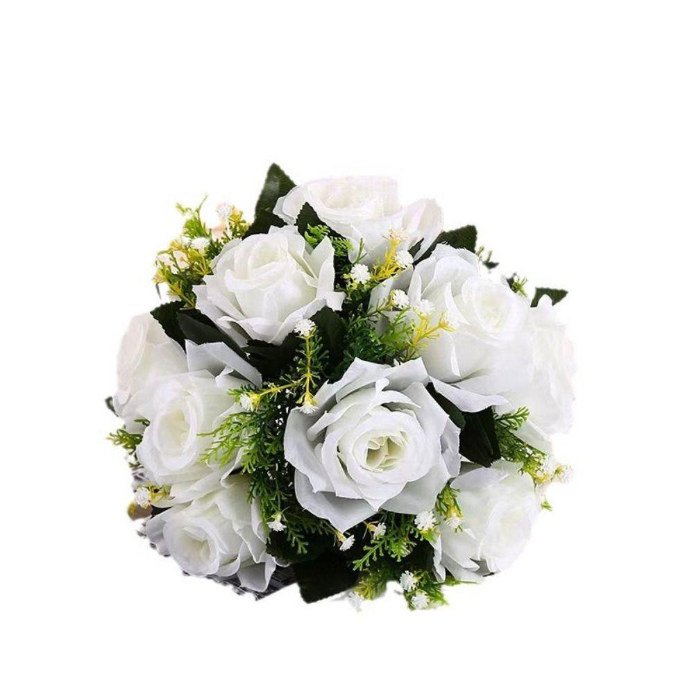 15 Heads Real Happy Flower Mini Photography Photo Gift Valentine's Day Flowers 10 Colors Natural Simulated Rose Home Decorative