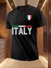 Italian Flag Tshirt - Lightweight Breathable Polyester Te...