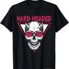 Hard Headed Red Roses Skull Horn Rock Tattoo Design Gift T-Shirt