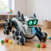 Smart Interactive Robot Dog, Gesture Sensing with 8-Wheel Stunts and Transform for Kids' Entertainment and Learning