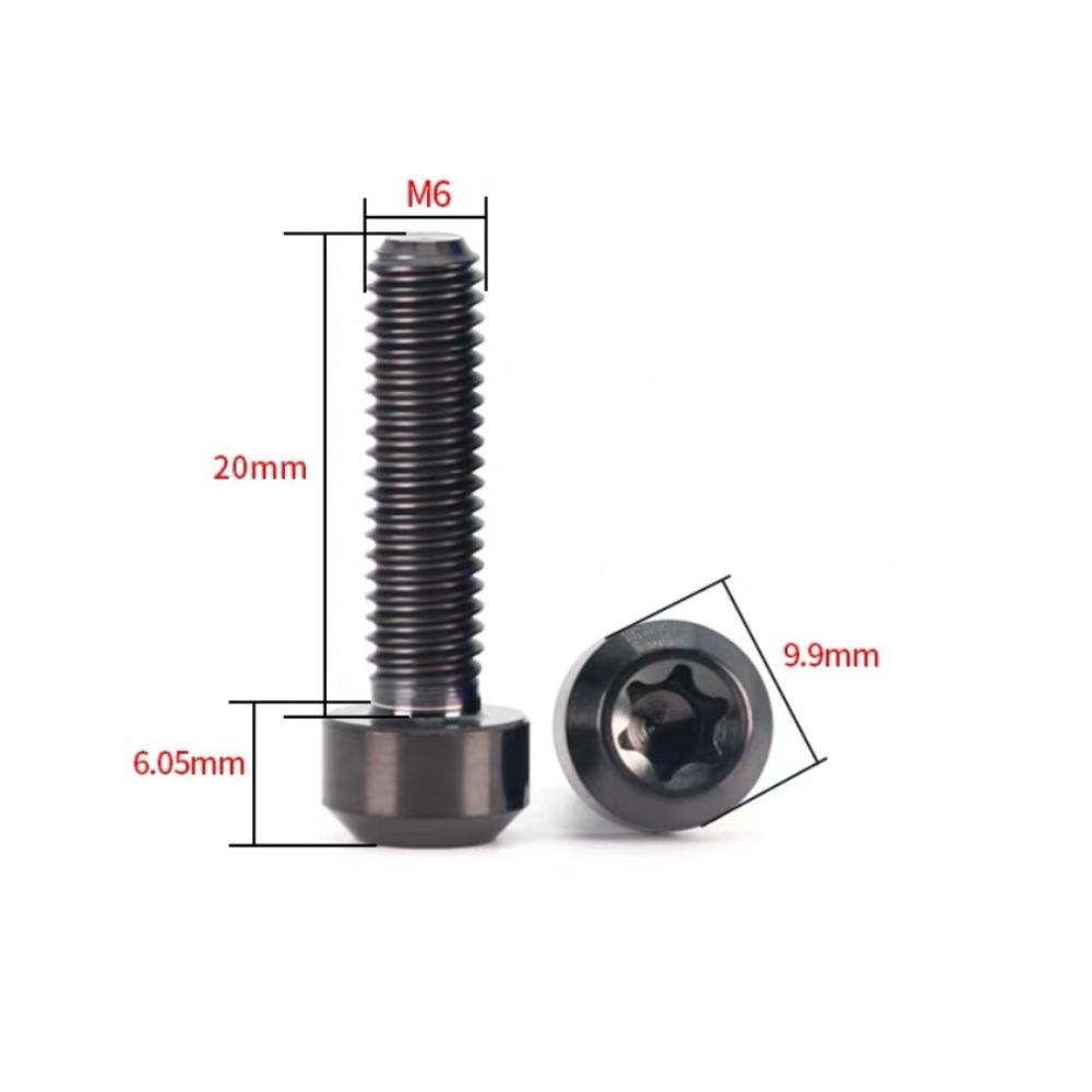 M6 Titanium Screw Torx Drive Socket Cap Screw Durable Fastener Screw  Motorcycle Upgrade