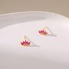 Luxury Exquisite Crown Shape Inlaid Zircon High End Small Designer Earrings For Women