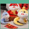 Adorable Plush Snake Toy For New Year Celebration Featuring Cute Cartoon Design For Kids