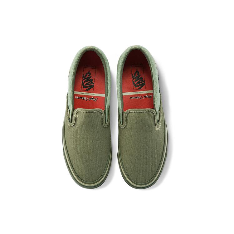 Vans Nigel Cabourn OG Classic Slip- LX 'USMC Army Mix' (Unisex) Usmc Army Mix Skateboard Shoes VN0A45JK9TA