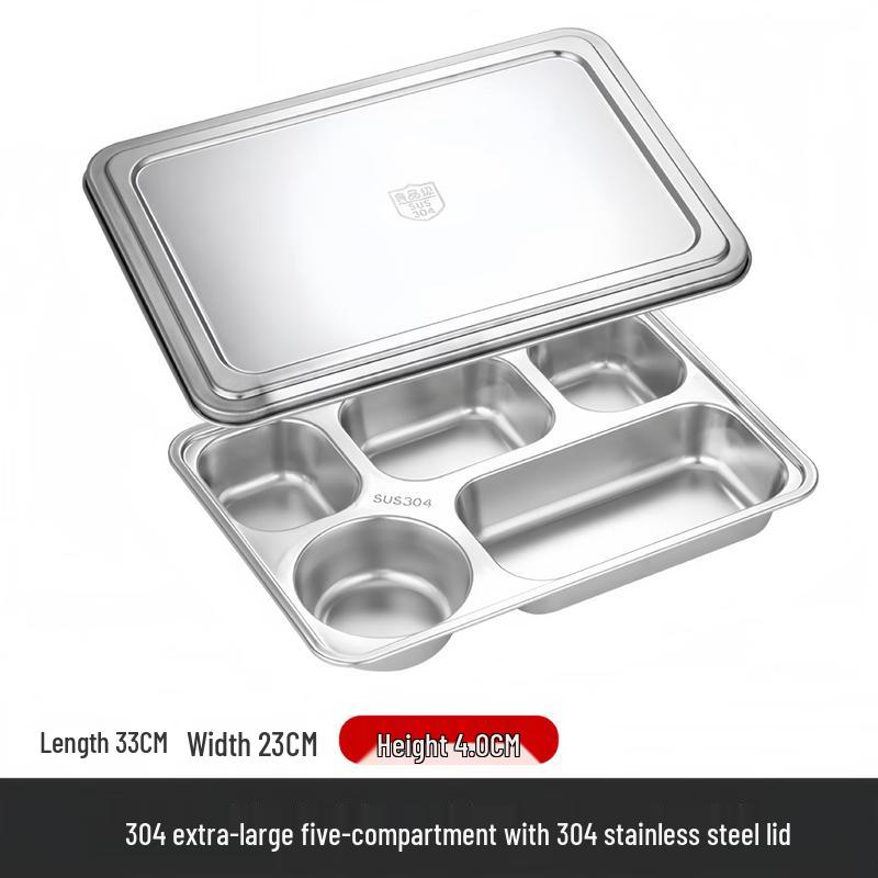 304 Stainless Steel Divided Meal Tray
