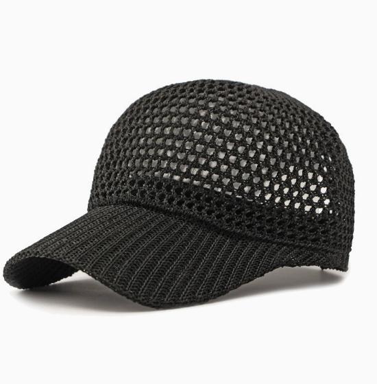1pc Summer Hollow Breathable Duck Tongue Hat Lightweight Sunscreen Sun Hat Versatile Four Seasons Style чёрный