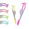 Hot False Eyelash Tweezers Fake Eye Lash Applicator Eyelash Extension Curler Nipper Auxiliary Clip Clamp Makeup Forceps Tools