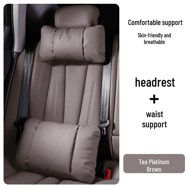 Compatible with 25 Zeekr 001 models: Nappa Leather Headrests, 007GT Lumbar Supports, and 009 Car Seat Backrests