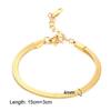 Paperclip Chain Bracelet for Women,Gold Color Stainless Steel Rectangle Link Bracelets,Cable Dainty Girls Layering Jewelry