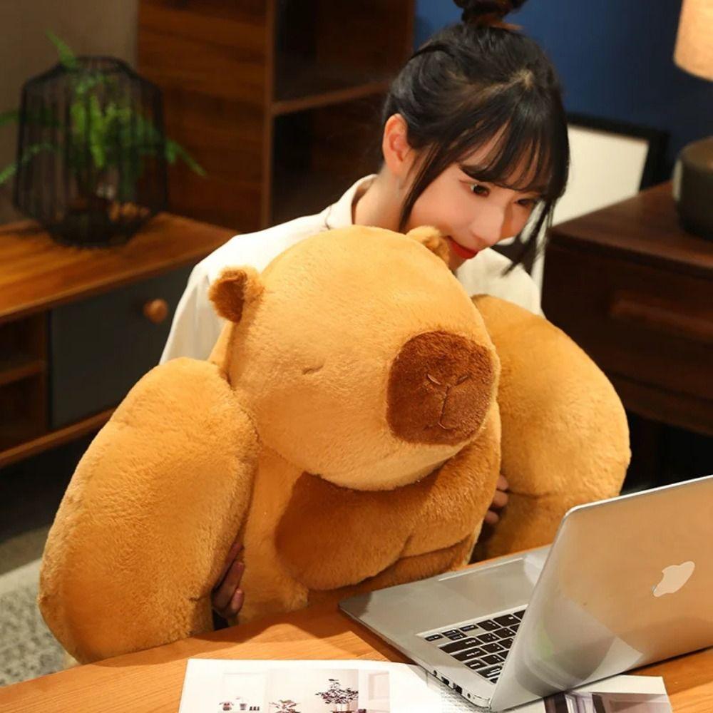 

Stuffed Muscle Capybara Plushies Toy PP Cotton Plushies Capybara Stuffed Toy Friends