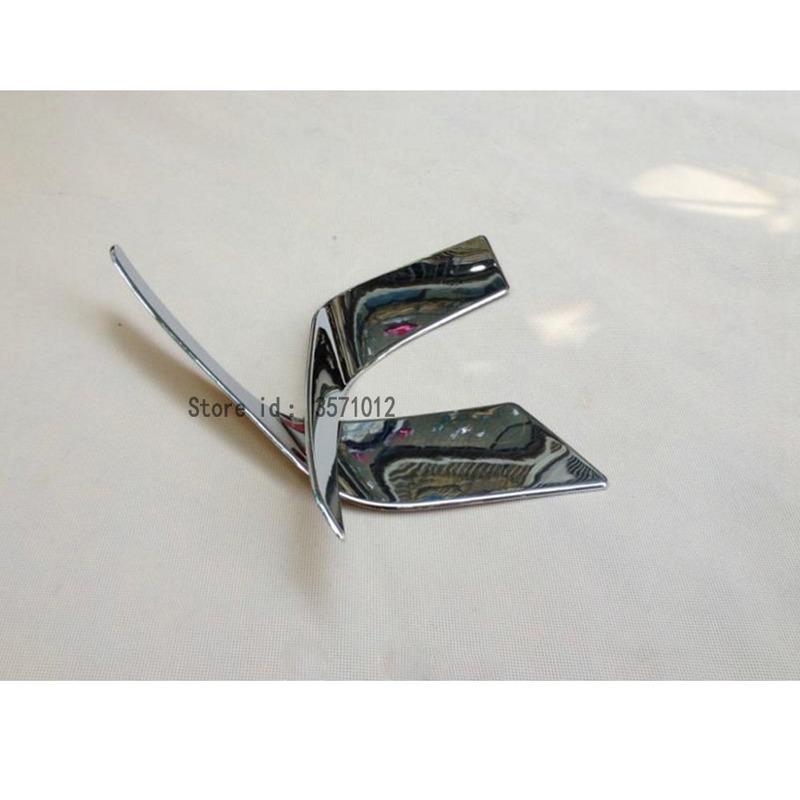 For Honda Fit Jazz 2014 2015 2016 2017 Car Body Head Front Fog Eyebrow/Trim Light Lamp Frame Stick ABS Chrome Cover Hood Stick