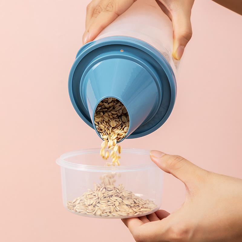 Transparent Plastic Spice, Coffee, Tea, and Grain Storage Jar