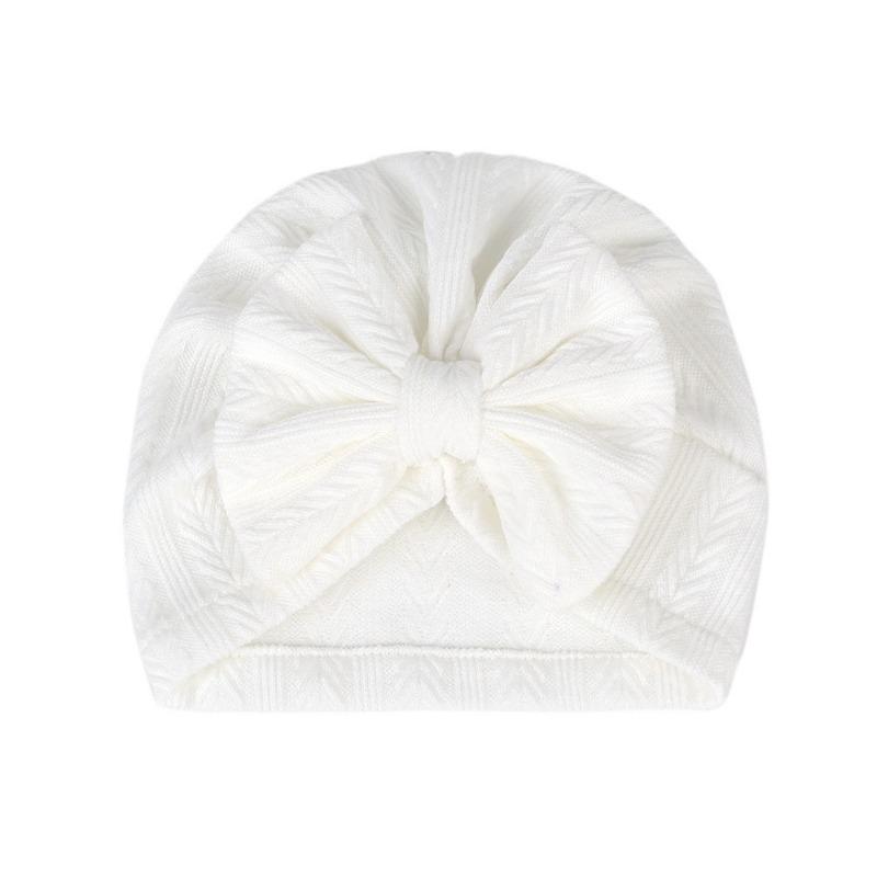 New baby hat baby hat elastic jacquard Indian hat bow windproof children's hat knitted pullover hat