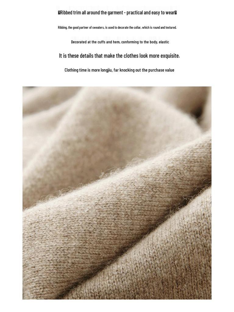 Herren Kaschmir Rundhals-Pullover: Vielseitiger Herbst/Winter Strickpullover