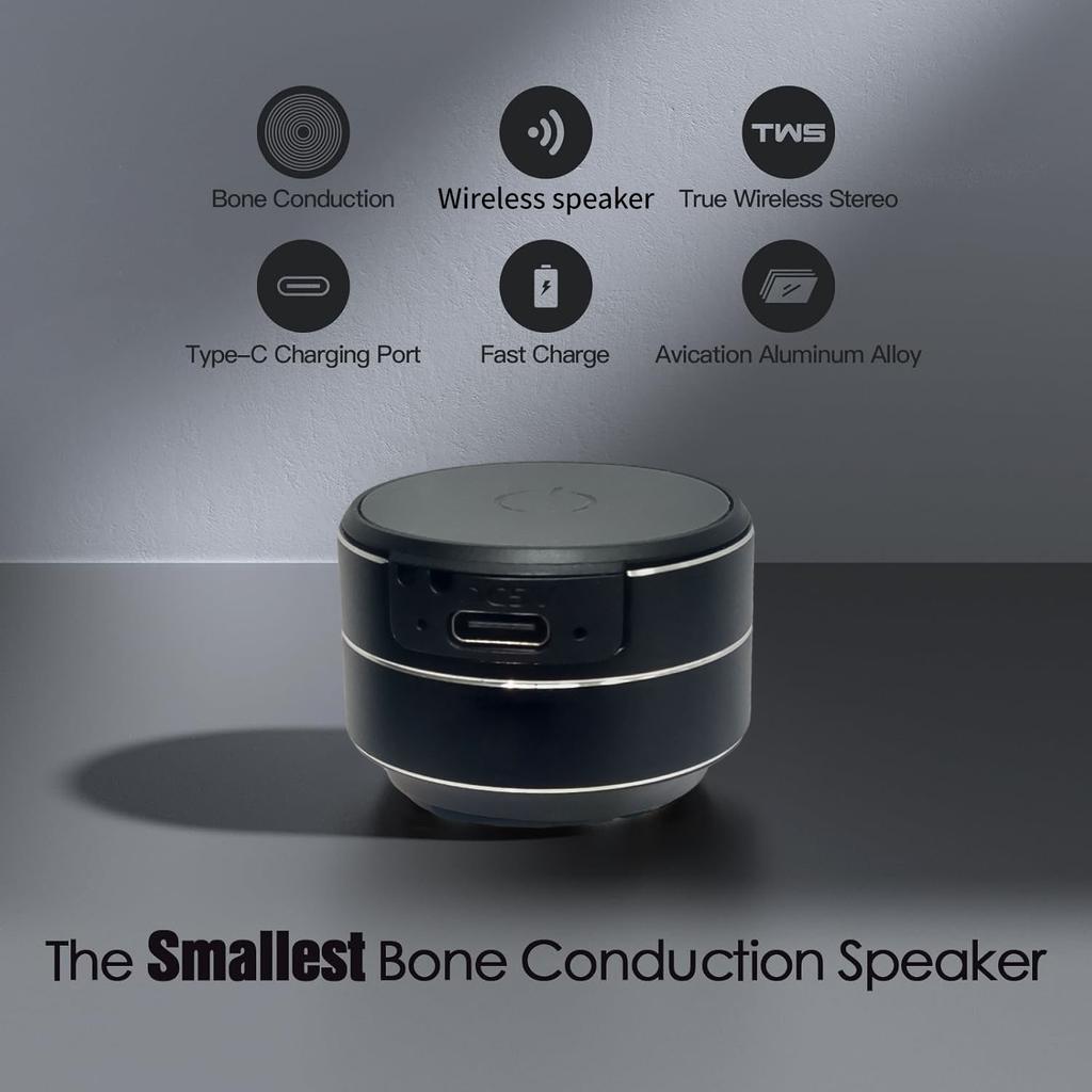 Bone Conduction Wireless Speaker 5W Powerful Sound Quality Portable for Kitchen/Bedroom/Outdoor Use. Audio Bone Conduction Wir