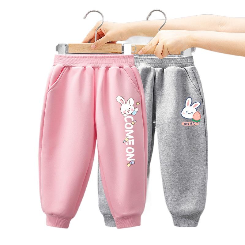 Barnkläder Barnkläder Casual Barnbyxor Modebyxor för Barn Söta Mjukisbyxor 2-delat Set Flickbyxor