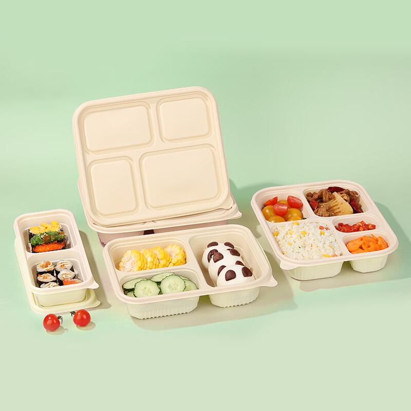 Disposable Biodegradable Corn Starch Divided Meal Boxes