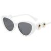 Sexy Ladies Luxury Brand Designer Cat Eye Sunglasses Women For Men Vintage Punk Sun Glasses Trending Big Frame Metal Star Shades