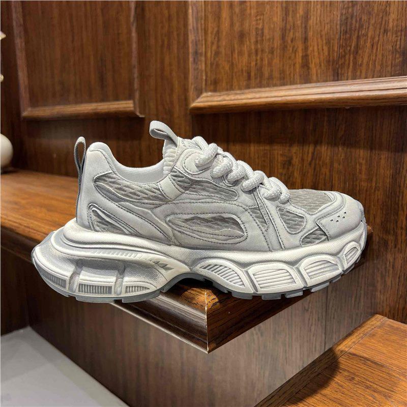 Dad Shoes Summer New Low-top Leather Surface Breathable Thick Sole Comfortable Leisure Sports Dl