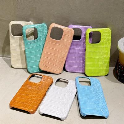 Suitable for Apple 16promax Phone Case, Crocodile Pattern IPhone15 Creative 14pm Shockproof 13 Men's and 12 Women's Leather Cases