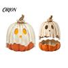 Unieke Halloween Cadeau-ideeën Verlichte Geest Pompoen Decoratie, Vintage Afneembare Lamp met Hars Ornament LED Kaars voor Keukentafel Schouw