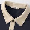 Fashion Contrasting Color Lapel Polo Shirt Short-sleeved Summer Japanese Pocket Loose T-shirt Men