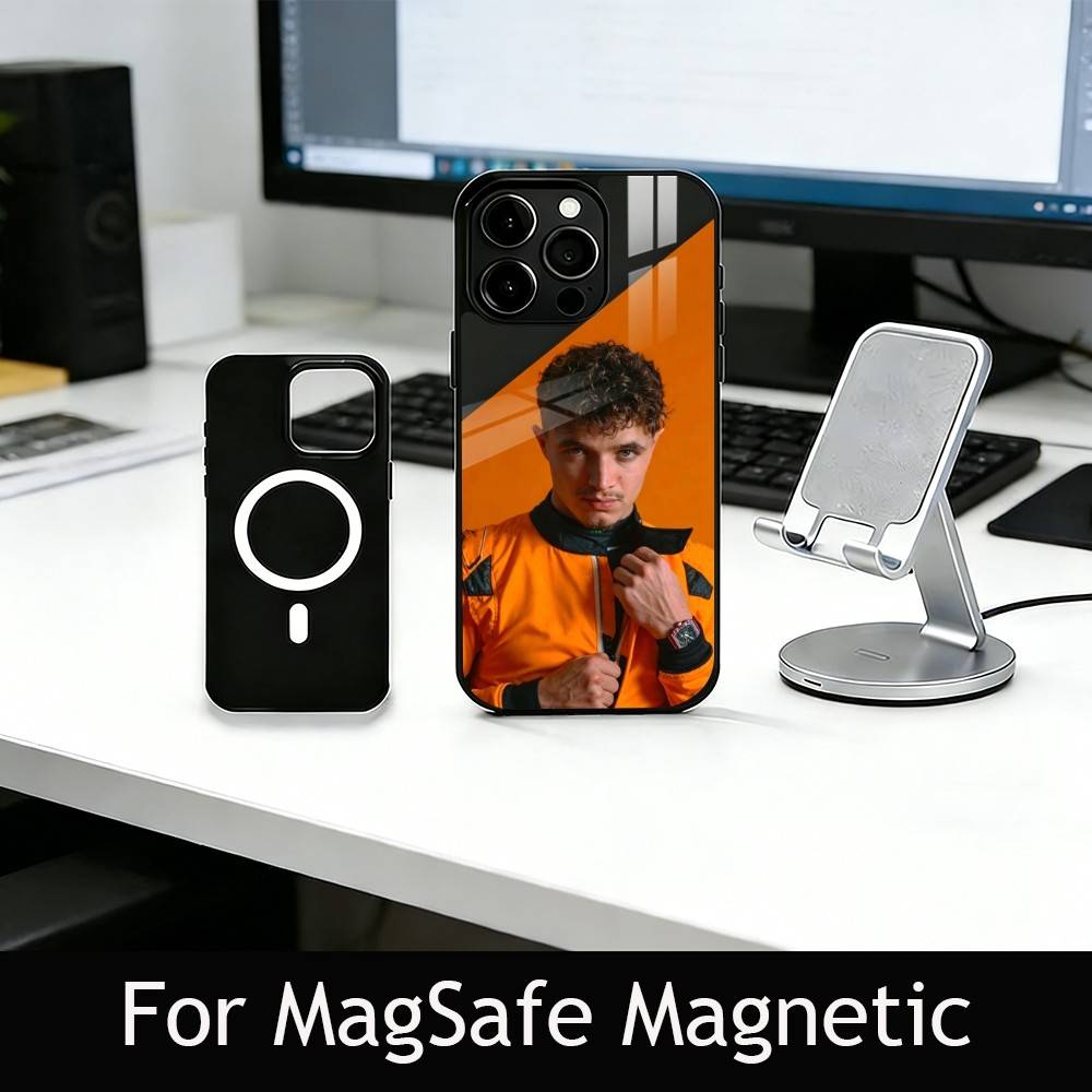 Racing Driver L-Lando N-Norris Phone Case For iPhone17,16,15,14,13,12,11 Plus,Pro Magnetic with Magsafe Wireless Charging