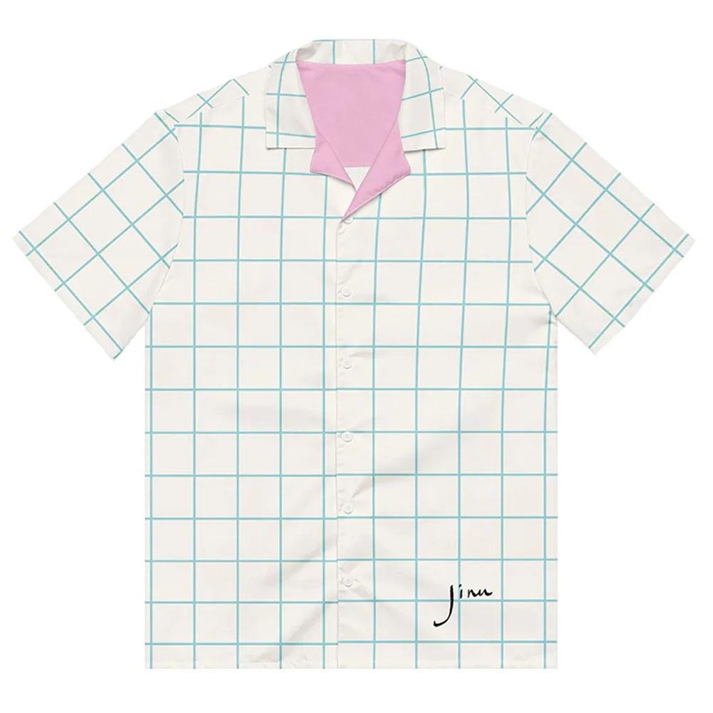 KPop Lovci démonů Jinu Cosplay Košile na knoflíky s krátkým rukávem Volná ležérní Pánské oblečení Móda Muži Ženy Košile Streetwear