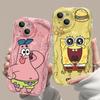 Applicable To iPhone 15 Mobile Phone Case Iphone14pro Cute Cartoon Sponge 13/12/11 Transparent Xsmax Silicone