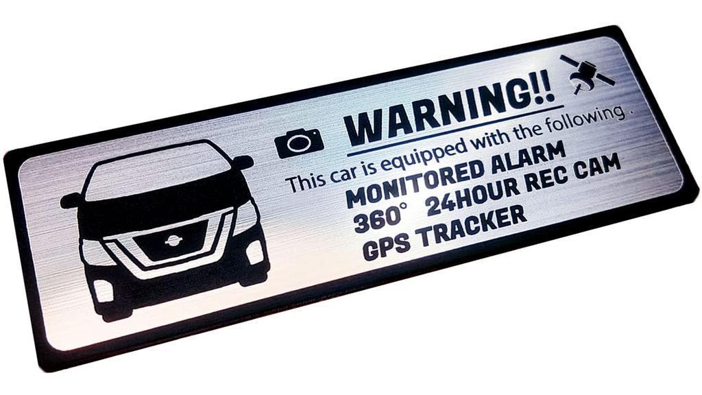 Honami Works NV350 Late Caravan CARAVAN Security Emblem 24 Hour Surveillance Dash Cam GPS Tracker Sticker