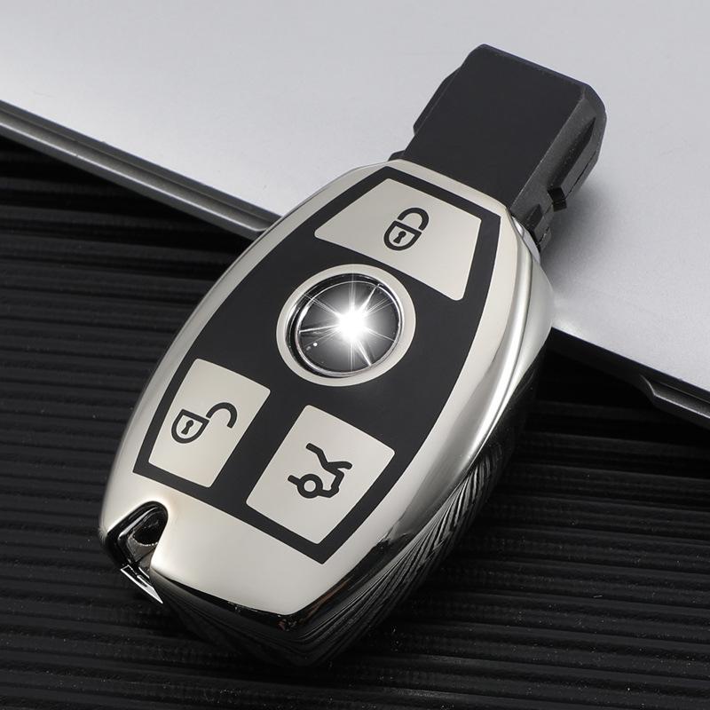 Suitable for Mercedes-Benz A-class Key Cover, C-class S-class B-class GLC/CLS/SLC/GLE/GLC Case All-inclusive Key Chain