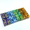 6-sidige spillterninger 16 mm akryl D6 terningsett for Dnd, Rpg, bordspill eller undervisning i matematikk, aventurin-impresjon terninger