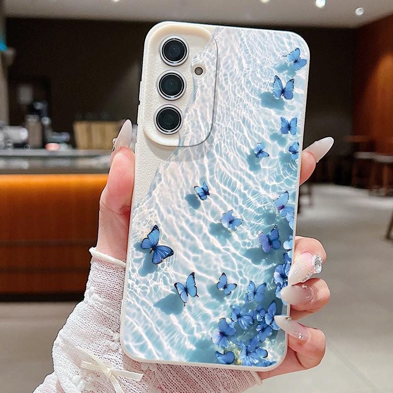 Fancy Butterfly Print Case For Samsung A18 A57 A37 A17 A56 A36 A26 A16 A55 A35 A25 A15 A54 S21 FE S22 S23 S24 Plus S25 S26 Ultra Silicone Cover
