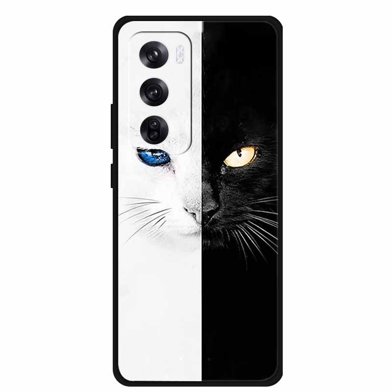 Funda For OPPO Reno 12 / Reno12 Pro Global Case Fashion Printed Soft Silicone Back Cover For Reno12 Pro Cat Phone Case Reno12 5G