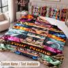 Custom Name Text 3Pcs Bedding Set Demon Slayer Duvet Cover And Two Pillowcases