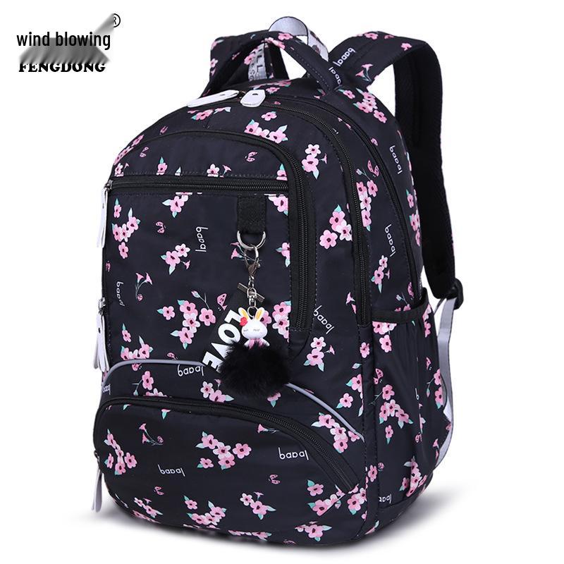 

Women s Multifunctional Print Backpack - Large Capacity Casual Schoolbag for Students 16-inch