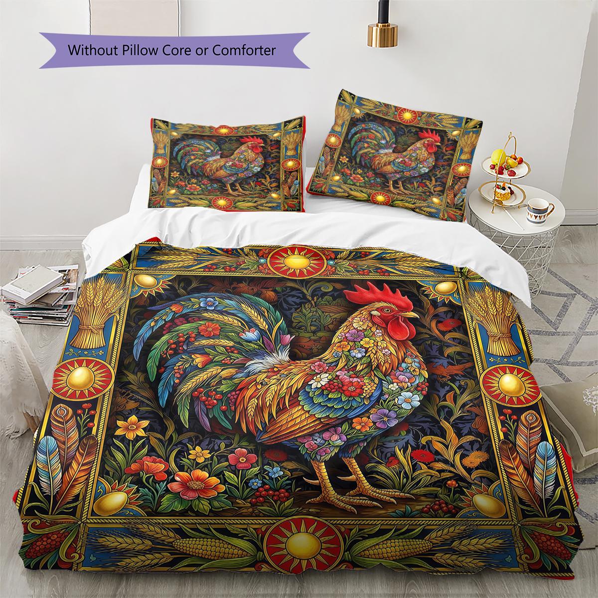 

Floral Art Animals Pattern Bedding,Quilt Set Quilt Cover Pillowcase Home Birthday Gift (1 * duvet cover + 2 * pillowcase, without core) 135x200cm
