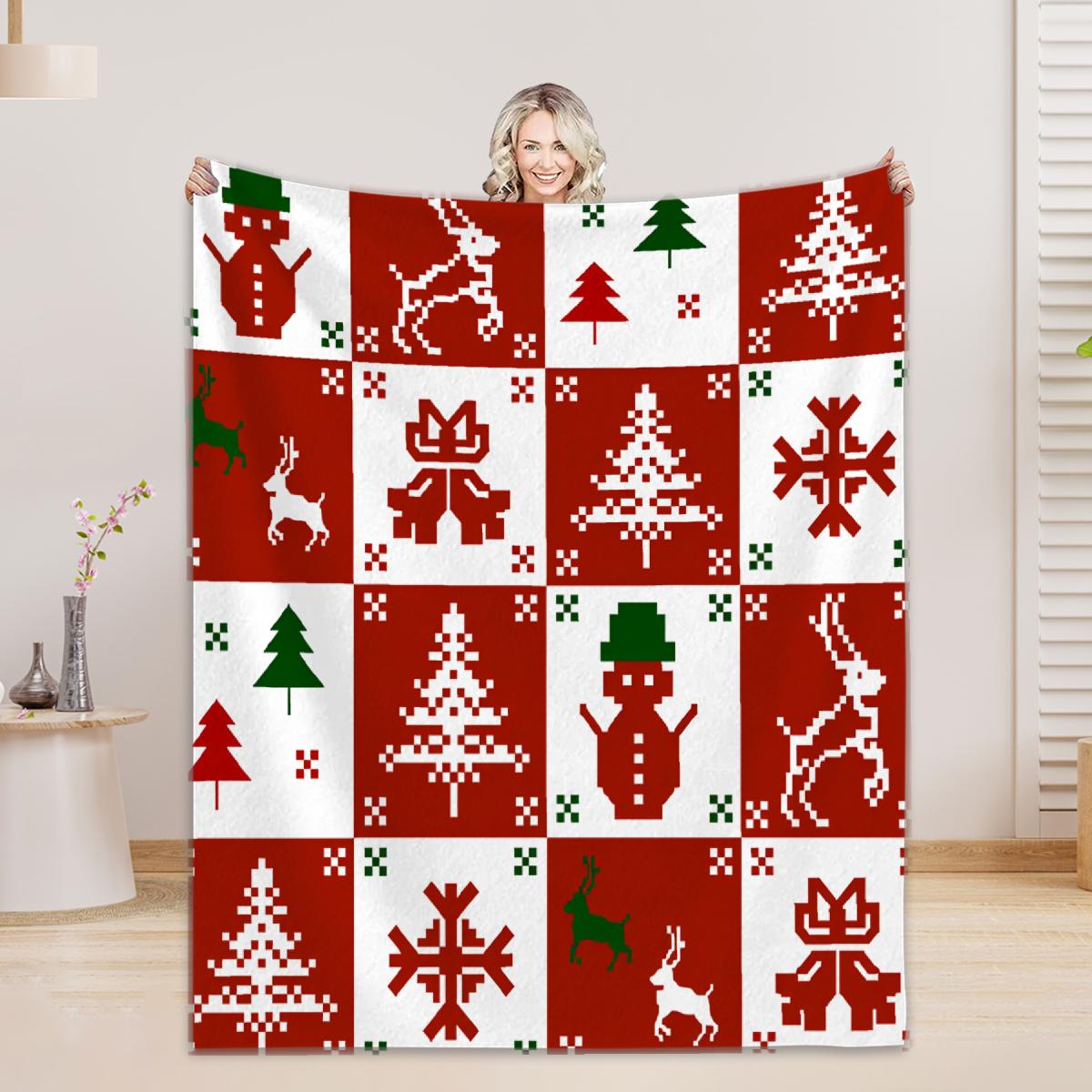 

Christmas Flannel Blanket 3D Printed Blanket For Home Camping Nap Leisure Blankets Gifts For Girls Boys Birthday Christmas Party 75x100cm